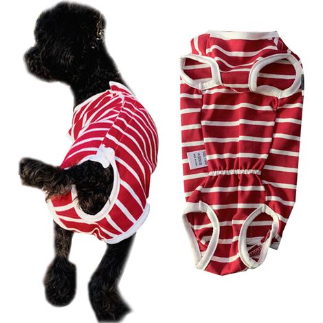 1 culotte physiologique pour chien, vêtement post-opératoire hygiénique, coupe adaptée mâle/femelle, tissu respirant, usage intérieur/extérieur (1/5)