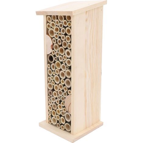 Maison d'abeille Enduite de Cire, Maison de Pollinisateur, d'abeille Suspendue, en Bois Faite à la Main, en Bois, Hôtel (1/5)
