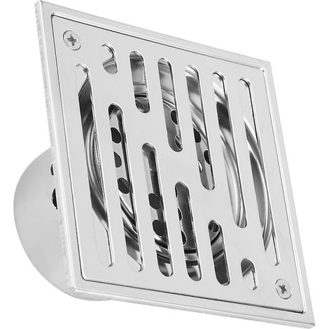 Grille de Sol de Salle de Bain Anti-Odeurs en Acier Inoxydable 110x110mm - Évacuation Grande Capacité pour Douche