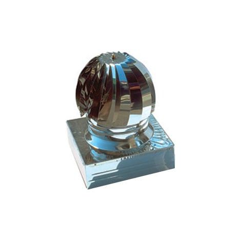 Aspirateur éolien inox - Base carrée - 270x270mm