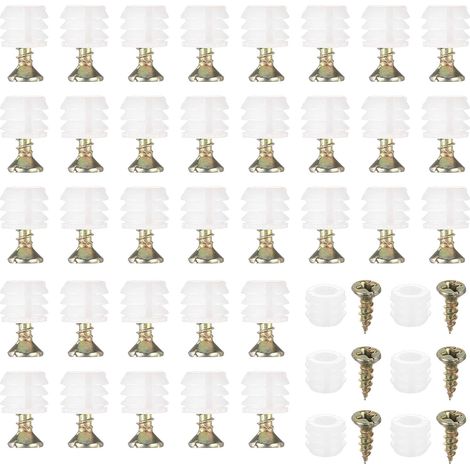 200 Set Chevilles Expansion Charnière, Plastique, M4x8mm + M4x12mm (1/5)