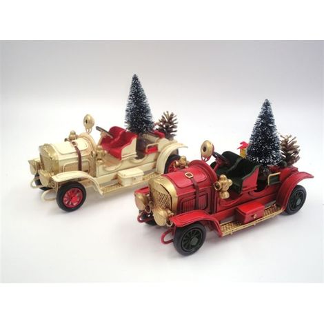 Auto Macchina Decorazione Natalizia Natale in Latta 18 cm 2 Colori (1/2)