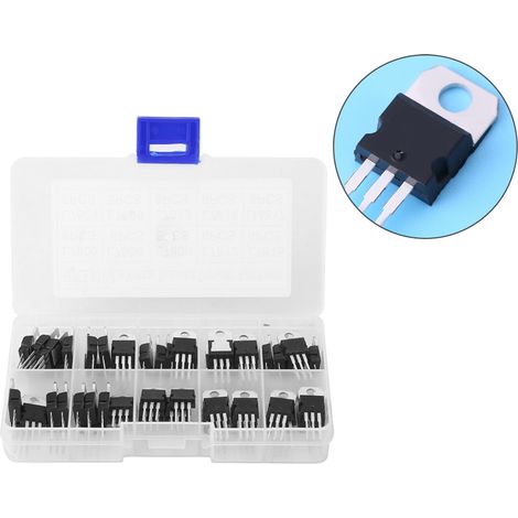 60-teiliges Transistor-Set L7805CV und LM317t mit Aufbewahrungsbox, 10-teiliges Sortiment (1/5)