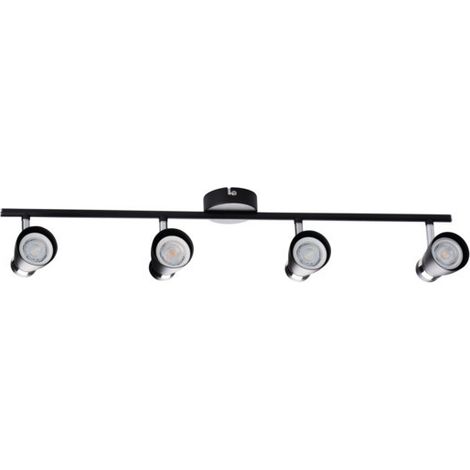 lampada faretto parete soffitto enali orientabile nero 4 luci GU10 (1/5)