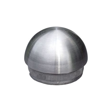 [QUALITE FRANCAISE] - Finition boule pour Tube rond Ø48,3mm - Hauteur visible 21,2mm épaisseur 2mm - À coller - INOX 304