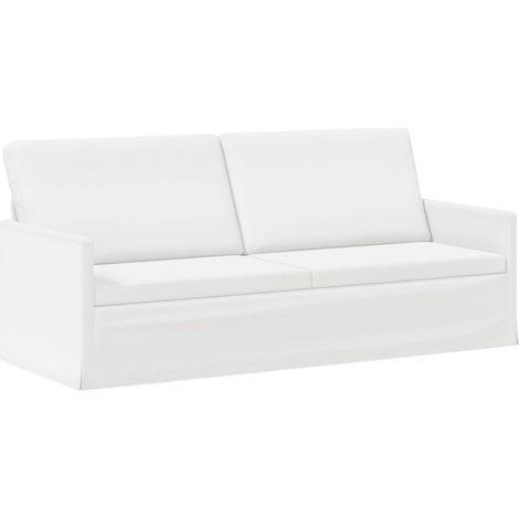 3-Sitzer Sofa Weiß 190 x 81 x 82 cm Stoff vidaXL (1/5)