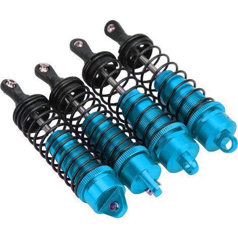 Amortisseurs réglables avant/arrière en aluminium pour modèles RC 1/10 - Pièces de rechange bleues (1/5)