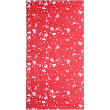 Nappe décorative en plastique à cœurs pour la Saint-Valentin (lot de 2) rouge (1/5)