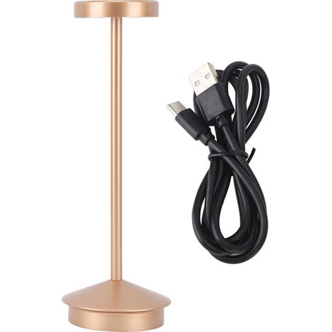 Ortviai Lampe de bureau LED rechargeable sans fil 2000 mAh, 3 températures de lumière réglables, finition or rose (1/5)