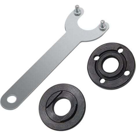 Ensemble de bride de support et d'écrou de blocage pour meuleuse 5/8"-11, clé coudée en métal pour Bosch Dewalt, remplacement noir 224399-1 193465-4 224568-4 (1/4)