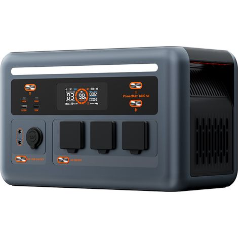 OSCAL PowerMax 1800 SE station d’énergie portable 1024Wh 1800W, batterie LFP, solaire 800W, 10 sorties, USB-C PD 100W