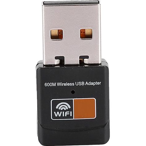 Adaptateur USB WiFi 600Mbps Double Bande 2.4G/5G Mini Récepteur Réseau Sans Fil pour PC (1/5)