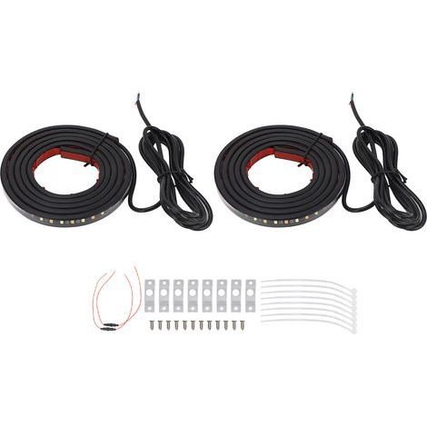 CFTGIW Feux de Marchepied LED Plus Lumineux de 60 Pouces, 144 Lumières dans Une Bande de 1,5 M avec Clignotants Séquentiels Ambrés et Feux Stop Blancs, Faciles à Installer avec Supports. (1/5)