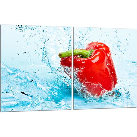 2 plaques de protection en verre pour cuisinière 40x52 Pepper (1/5)