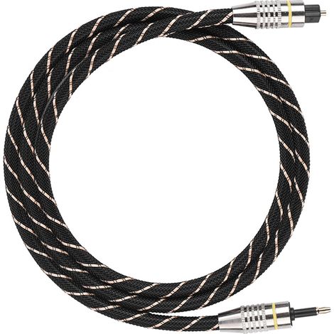Câble audio numérique à fibre optique Toslink vers mini-jack 3,5 mm, connecteur SPDIF plaqué or, 1 m (1/5)