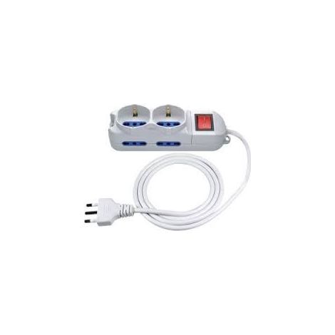 Multipresa Bianca 6 Posti Schuko/Bivalenti (Elettrocanali Cod. Eck11100)