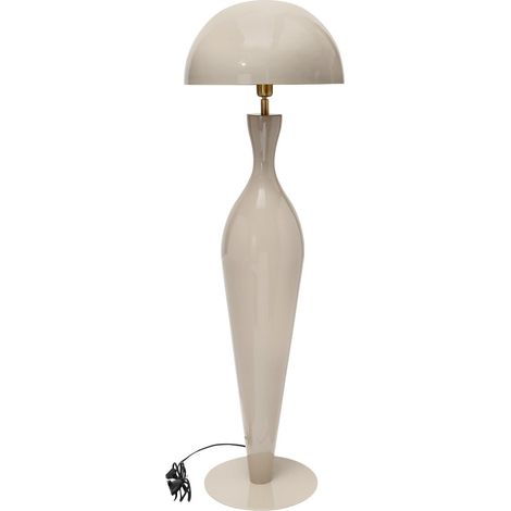 Lámpara de pie seta de metal lacado beige para salón 152 cm (1/5)