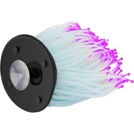 Plante corallienne artificielle aux couleurs vives, ornement pour aquarium, éclairage nocturne violet. (1/5)