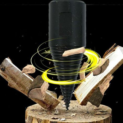 Green Mobility-32mm fendeuse de bûches fendeuse à bois perceuse robuste perceuse vis cône conducteur feu fendeuse de bûches à bois fendage cône de bois peu (1/4)