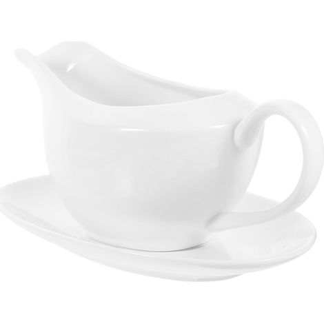 Saucière Céramique Européenne avec Plateau Pot à Sauce Stable pour Restaurants Hôtels et Usage Domestique Design Léger et Élégant (1/5)