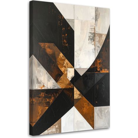 Wandbild Geometrische Abstraktion Textur braun 70x100 cm (1/5)
