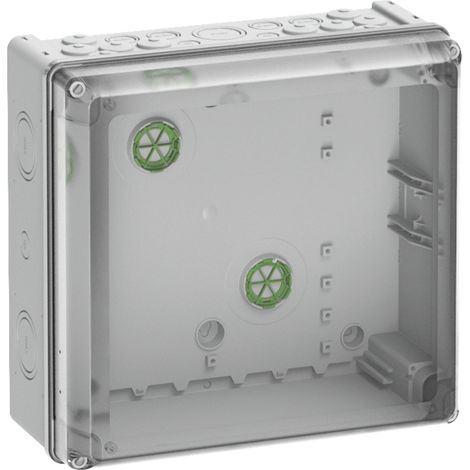 Spelsberg Leergehäuse, transparent, Schutzart IP65, Schlagfestigkeit IK08, Schutzklasse II, Bemessungsspannung 400V AC, DLG, halogenfrei, 73341101