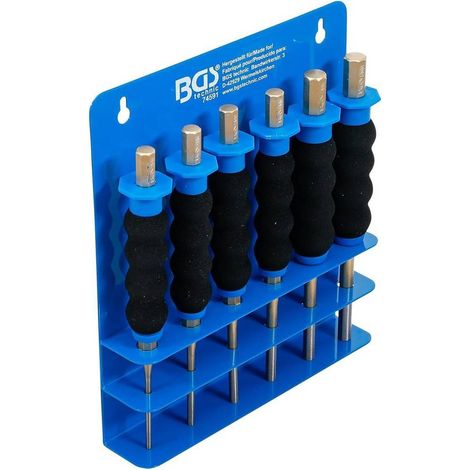 Jeu de Chasse-Goupilles 6 pcs 3-8 mm 180 mm - Protection des Mains - Sécurité et Précision, Acier - D-Work
