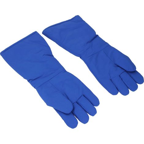 paire de gants antigel de 48 cm, résistants au froid et aux basses températures, pour la manipulation d'azote liquide et de glace carbonique en laboratoire. (1/5)