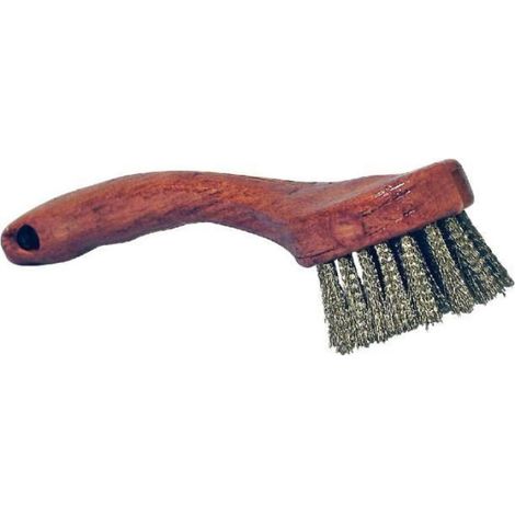 Brosse Circulaire À Meuble - Manche Acier Laitonné - Pour Décapage Bois Dur Et Préparation Métaux Ferreux - 1 Pièce