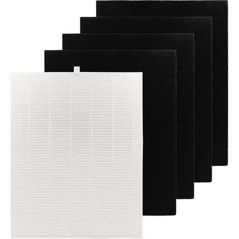Filtre pour purificateur d'air - compatible avec winix zero - 5300 - 2 et P300 - Filtre de remplacement A - Filtre HEPA et à charbon - 4 pièces (1/5)