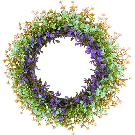 Guirlande Florale - Guirlande de Fleurs Artificielles pour Porte Intérieure Extérieure - Pour Décoration Printemps Fête des Mères Saint-Valentin Noël - 42 cm - 1 Pièce (1/5)