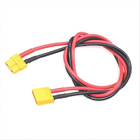 Câble adaptateur XT60 vers XT60, connecteur mâle-femelle, longueur 50 cm, fil silicone 12AWG, pour chargeur de batterie RC, drone, modèle réduit, pack de 1 pièce (1/5)