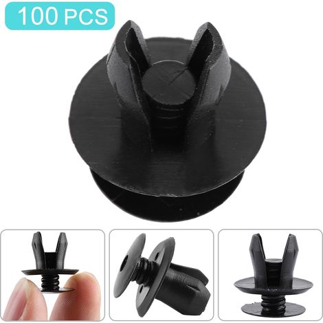 Fixations de garniture de coffre en plastique, clips de pare-chocs et rivets à poussoir, lot de 100 attaches pour voiture, assemblage auto. (1/5)