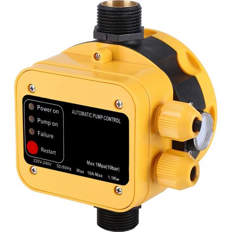 Automatischer Wasserpumpen-Druckschalter, elektrischer Regler mit Manometer, Haushaltszubehör (1/5)