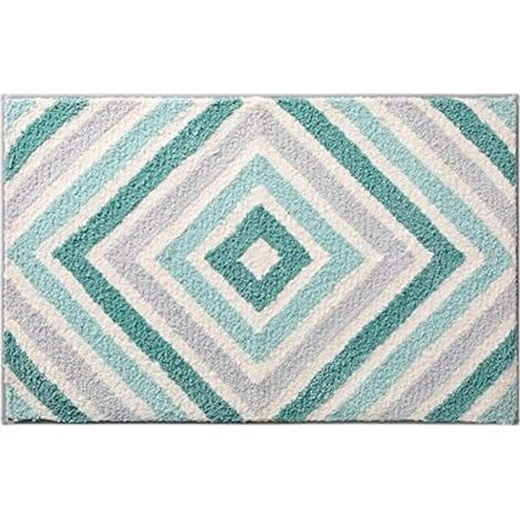Tapis de bain antidérapant, tapis de bain, tapis de bain, tapis de bain, tapis de bain super absorbant, doux, lavable en machine pour salle de bain, toilettes, cuisine (menthe, 40 x 60 cm) (1/5)