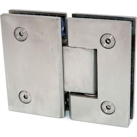 Lot de 1 breloque en porte cochère et support en verre vermeil, ouverture et fermentation à 180 degrés, serrage en acier inoxydable 304, convient pour vitrine en verre de 6 à 12 mm (argent) (1/4)