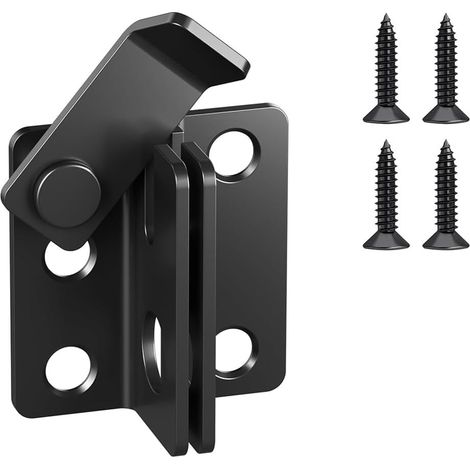 Verrouillable pour loquet de porte en inox, noir (1/5)