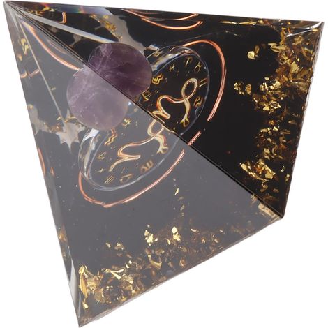 Pyramide d'orgonite de 5 cm pour la guérison énergétique positive, pyramide de cristal, méditation, pyramides d'orgonite, générateur d'énergie des chakras et du zodiaque Capricorne (1/5)