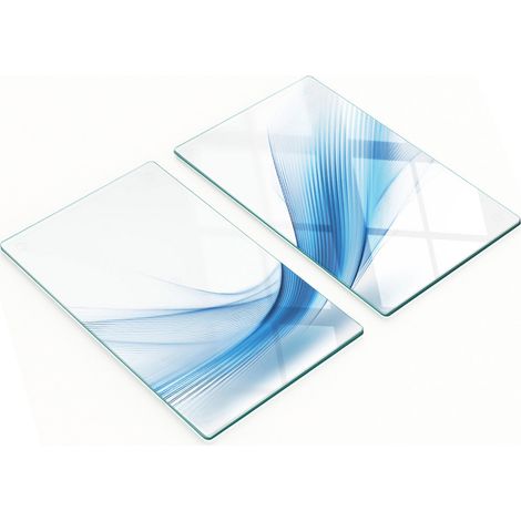Tableros de vidrio duraderos y elegantes con estampado de rayas abstractas 2x30x52 cm