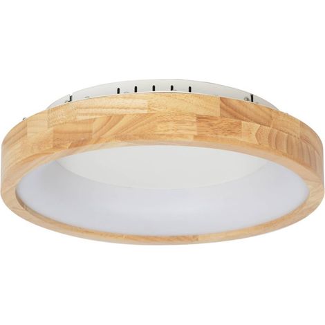 Lucande Lámpara de techo LED 'Samvel' en Marrón Madera