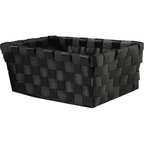 Cesta de almacenaje 10x10x7,5cm Negro MSV