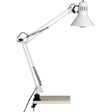 1 Lampe de bureau clip, bras réglable, tête pivotante, interrupteur cordon, bureau maison