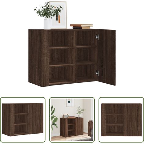 Holzregal - Wandregal Braun Eichen-Optik 75x35x60 cm Holzwerkstoff (1/5)