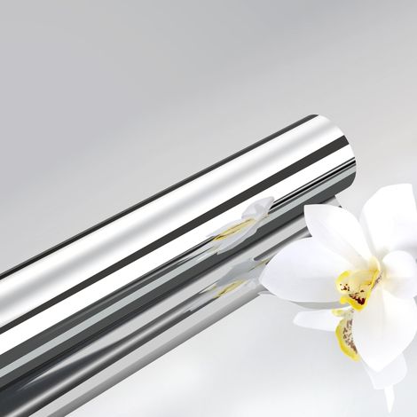 60CMx5M Feuilles De Miroir Flexible Papier Peint Adhesif Miroir Argent Déco Vinyle Adhesif Miroirs pour Meuble Frigo Papier Peint Reflechissant Argenté Salle De Bain Cuisine (1/5)