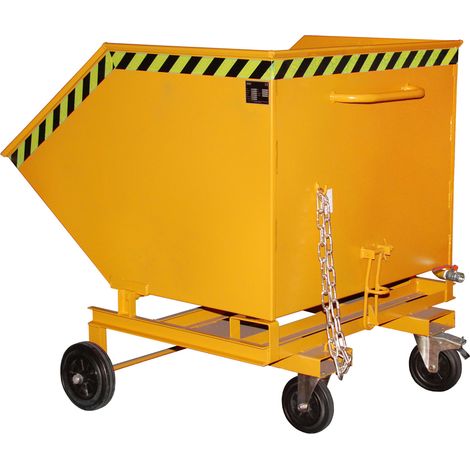 Bauer Späne-Kastenwagen SKW-ET 1000, lackiert, Gelborange