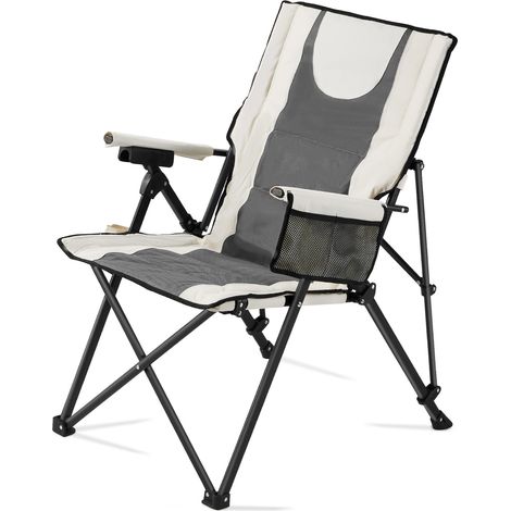 Mophorn Folding Camping Chair with Adjustable Recline, High-Back Design for Outdoor Use, 260lbs Capacity, Padded Seat with Armrest and Headrest, Lightweight and Portable Chair for Travel and Sports (1/5)