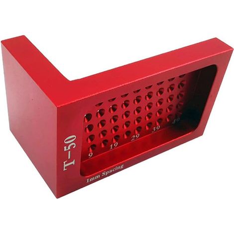 Regla de trazado de precisión, regla para carpintería, regla para agujeros, regla en T de aleación de aluminio, herramientas para trabajar la madera, herramientas de precisión para trabajar la madera, (1/5)