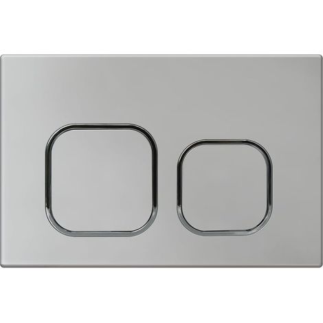 Plaque de Commande WC, Compatible avec Geberit Sigma, UP300&UP320, avec Double Chasse, Dimensions 243×162 mm, Équipée d'un Set de Leviers de Chasse et d'un Cadre d'Installation.(Gris argenté) (1/5)