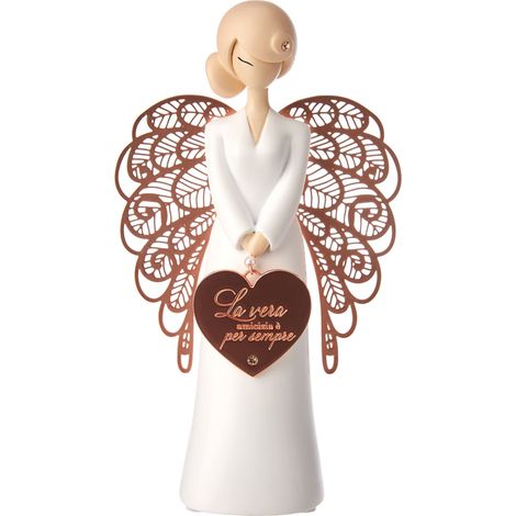 You Are An AngeI Figurina Angelo, Ceramica, Bianco, 15.5 cm (1/4)