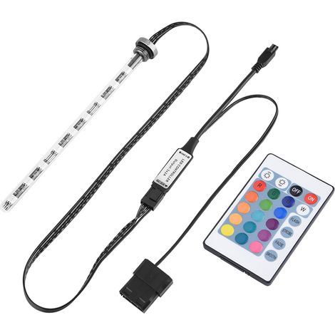 Réservoir d'eau cylindrique 17cm avec éclairage LED pour refroidissement liquide (1/5)